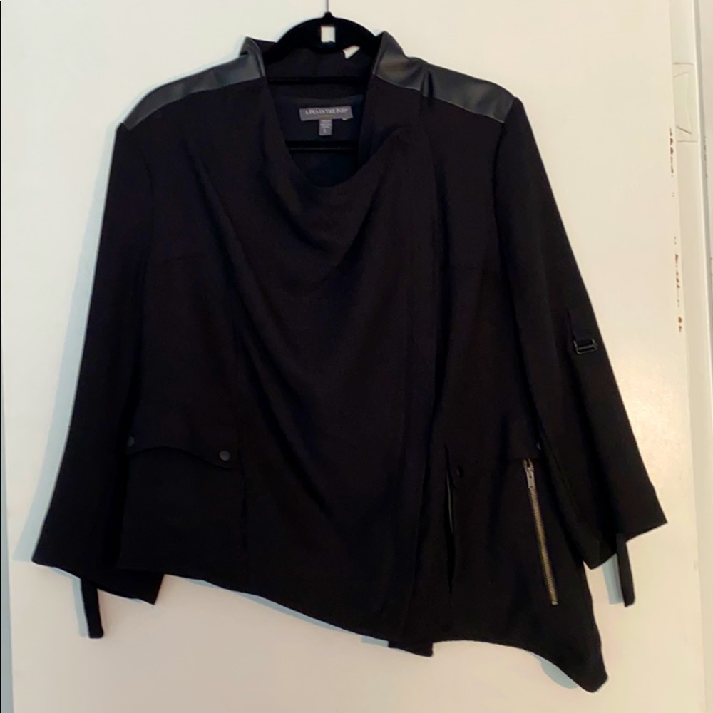 Maternity motorcycle blazer